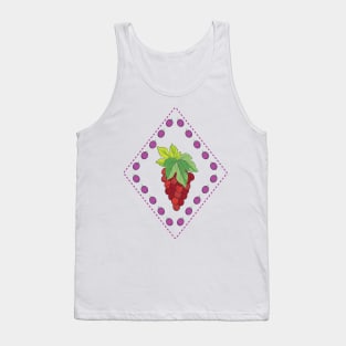 Cute Grape Stamp Tank Top